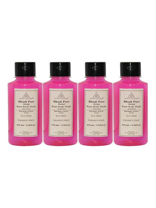 herbal rose body wash sls-paraben free (pack of 4) - 18596765 - Very Small Image - 1