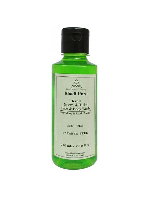 herbal neem & tulsi face and body wash sls-paraben free - 210ml - 18596803 - Very Small Image - 1