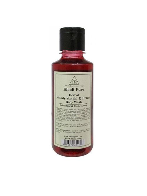 herbal woody sandal & honey body wash - 210ml - 18596810 - Very Small Image - 1