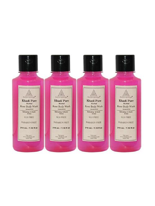 herbal rose body wash sls-paraben free - 210ml (set of 4) - 18596813 - Very Small Image - 1