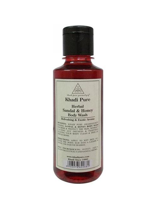 herbal sandal & honey body wash - 210ml - 18596821 - Very Small Image - 1