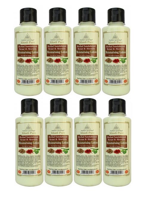 sandalwood, kesar & aloevera moisturizer - 210ml (set of 8) - 18599817 - Very Small Image - 1