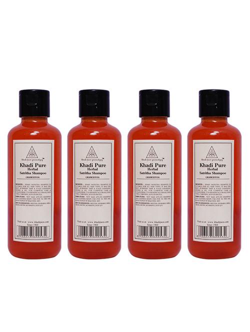 shikakai herbal shampoo paraben free set of 4 - 18599891 - Very Small Image - 1