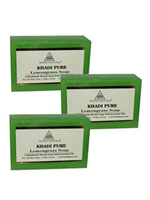 herbal lemongrass soap - pack of 3 (375g) - 18600799 - Very Small Image - 1
