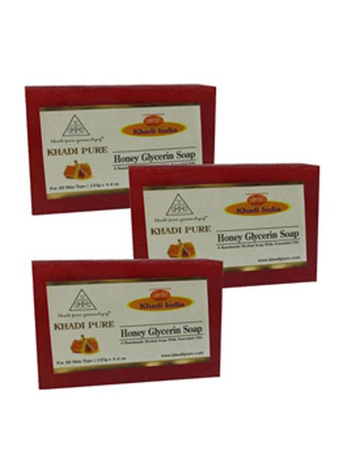 herbal honey glycerin soap - pack of 3 (375g) - 18600802 - Very Small Image - 1