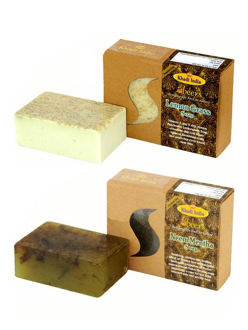 lemon grass & neem mentha premium soap (pack of 2) - 18601103 - Very Small Image - 1