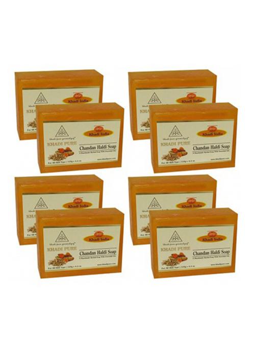 herbal chandan haldi soap - pack of 8 (1000g) - 18601138 - Very Small Image - 1