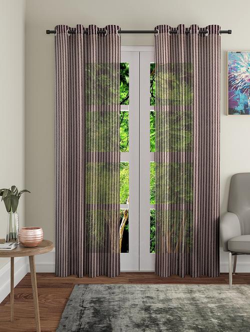 home sizzler zigzag solid sheer door curtains - 18601292 - Very Small Image - 1
