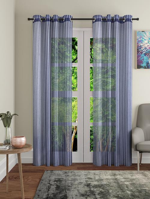 home sizzler zigzag solid sheer door curtains - 18601293 - Very Small Image - 1
