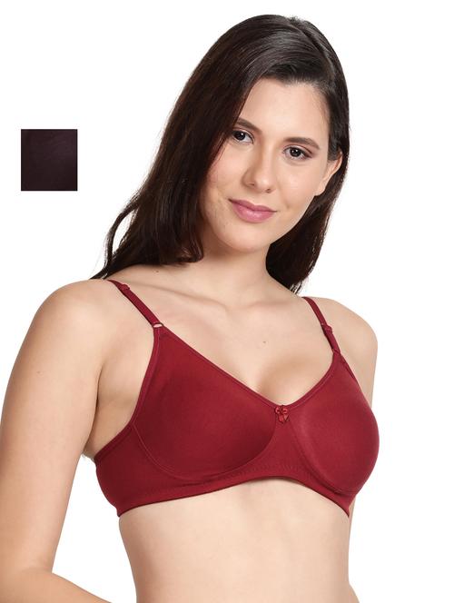 pack of 2 solid regular t-shirt bra - 18601556 - Very Small Image - 1