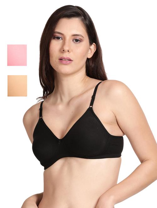 pack of 3 solid regular t-shirt bra - 18601571 - Very Small Image - 1