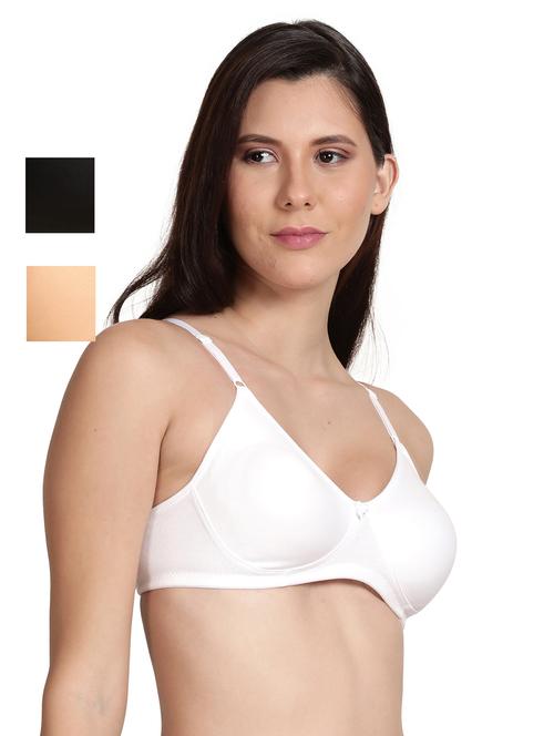 pack of 3 solid regular t-shirt bra - 18601581 - Very Small Image - 1
