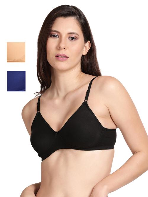 pack of 3 solid regular t-shirt bra - 18601583 - Very Small Image - 1