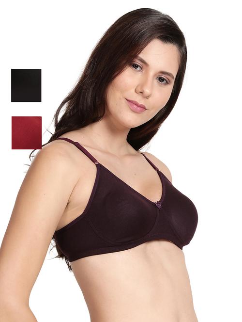 pack of 3 solid regular t-shirt bra - 18601584 - Very Small Image - 1