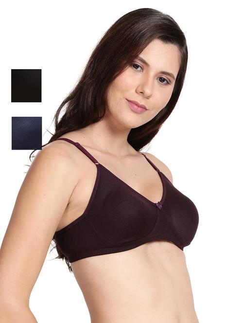 pack of 3 solid regular t-shirt bra - 18601591 - Very Small Image - 1