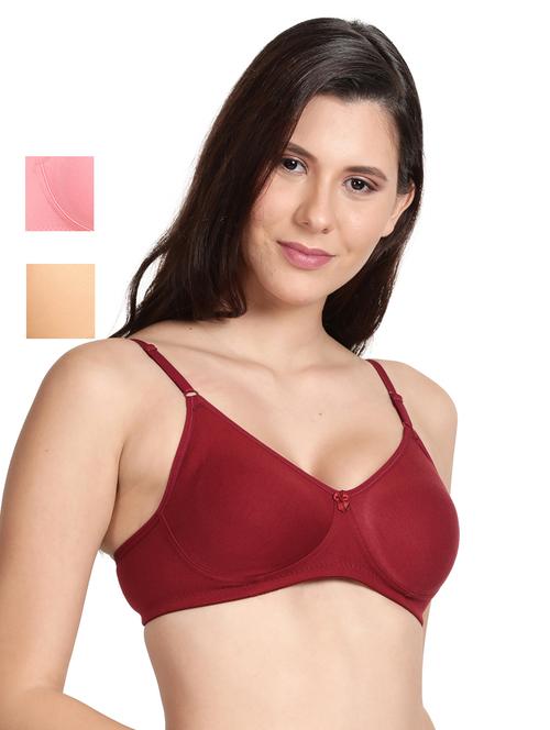 pack of 3 solid regular t-shirt bra - 18601599 - Very Small Image - 1