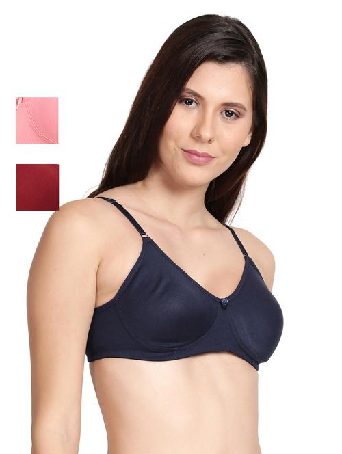 pack of 3 solid regular t-shirt bra - 18601608 - Very Small Image - 1