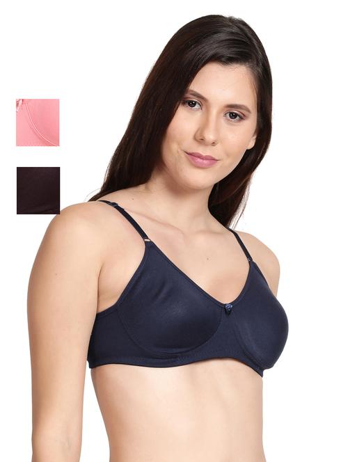 pack of 3 solid regular t-shirt bra - 18601612 - Very Small Image - 1