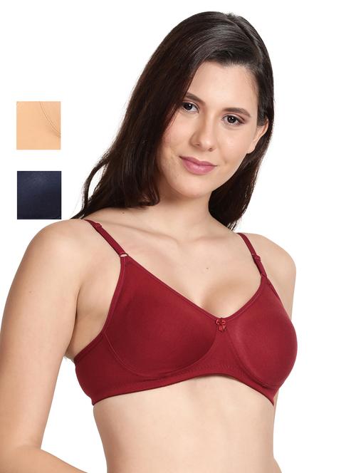 pack of 3 solid regular t-shirt bra - 18601623 - Very Small Image - 1