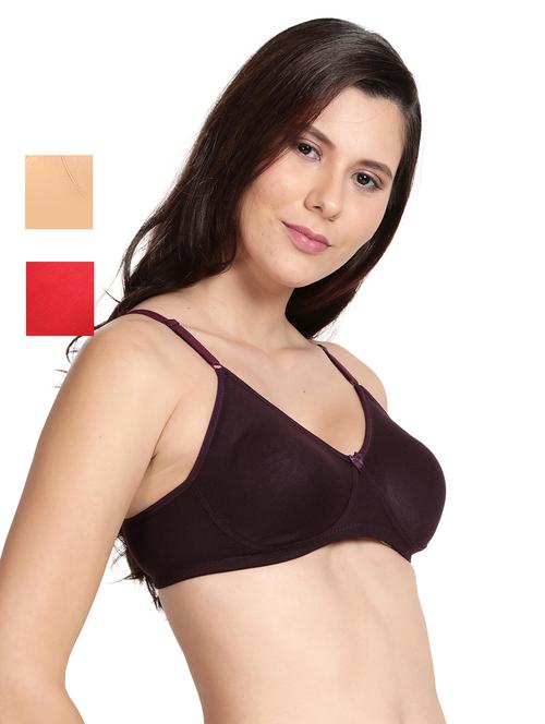 pack of 3 solid regular t-shirt bra - 18601625 - Very Small Image - 1