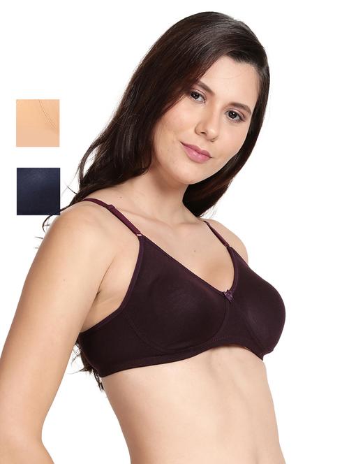 pack of 3 solid regular t-shirt bra - 18601627 - Very Small Image - 1