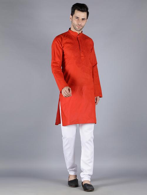 embroidered long kurta - 18602002 - Very Small Image - 1