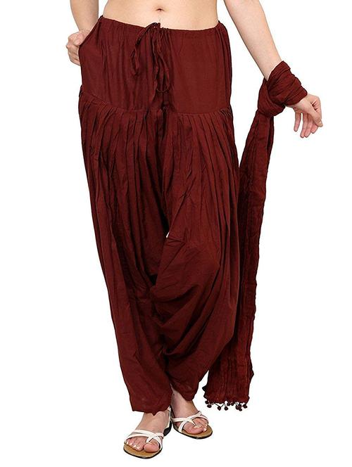 maroon patiyala salwar - 18602096 - Very Small Image - 1