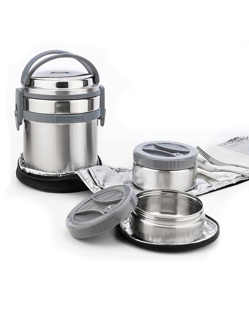 signature vaccum insulated small steel lunch box with bag - 18602148 - Very Small Image - 1