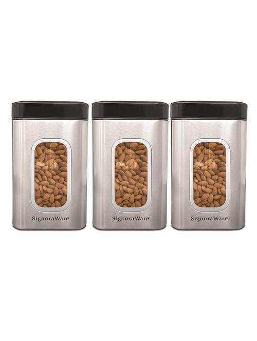 modular steel container square shape with see through window pack of 3 - 950 ml each - 18602153 - Very Small Image - 1