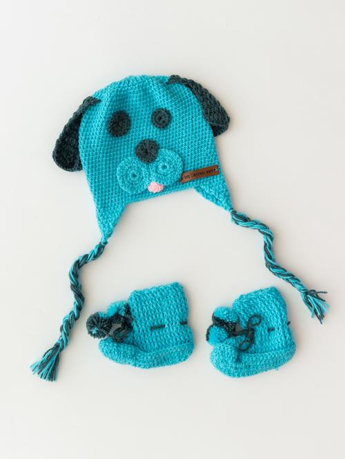 boys self design hat and shoes combo set - 18602247 - Very Small Image - 1