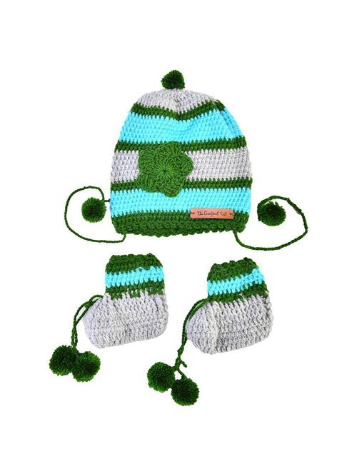 boys self design hat and shoes combo set - 18602369 - Very Small Image - 1