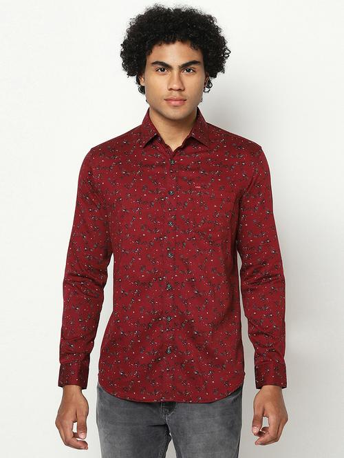 mens florals casual shirt - 18603877 - Very Small Image - 1