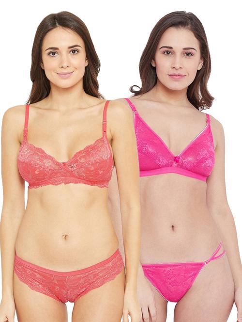 pack of 2 laced bra and panty set - 18604207 - Very Small Image - 1