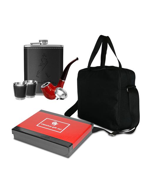 leak-proof stainless steel made mini bar set with black square bag - 18604486 - Very Small Image - 1