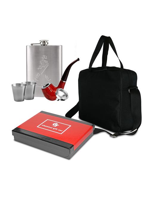 leak-proof stainless steel made mini bar set with black square bag - 18604487 - Very Small Image - 1