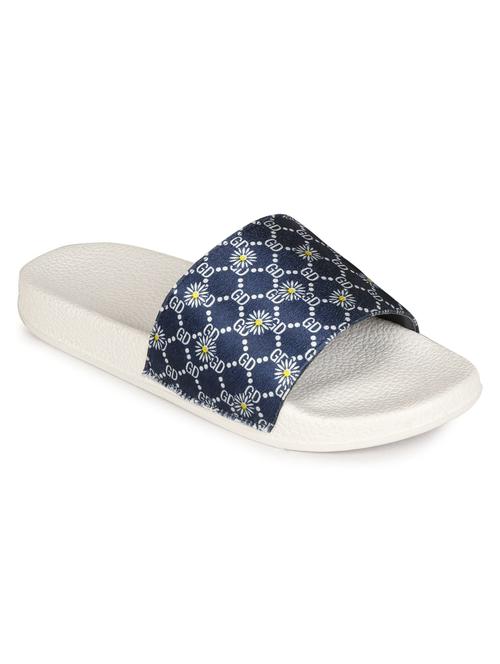 women blue slides flip flop - 18606085 - Very Small Image - 1