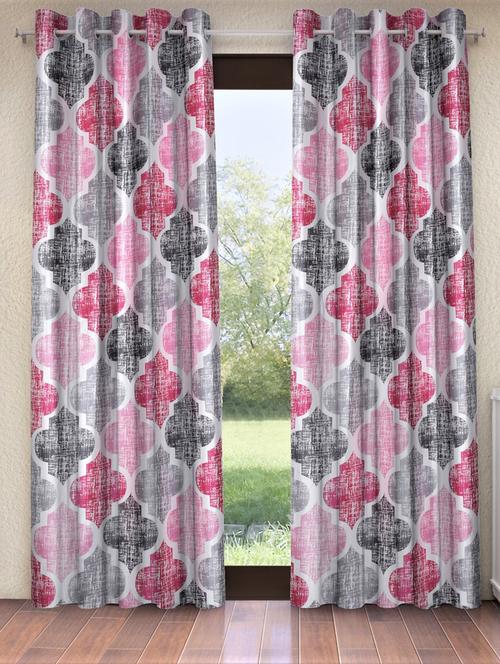 geometric motif printed curtains - 18606867 - Very Small Image - 1