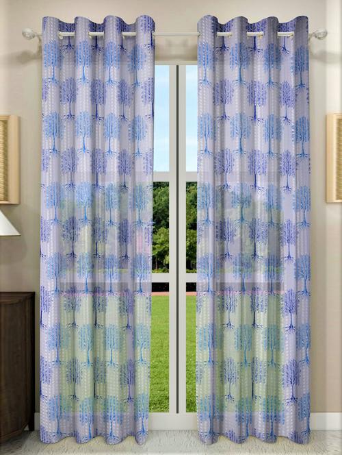 floral motif printed curtains - 18606873 - Very Small Image - 1