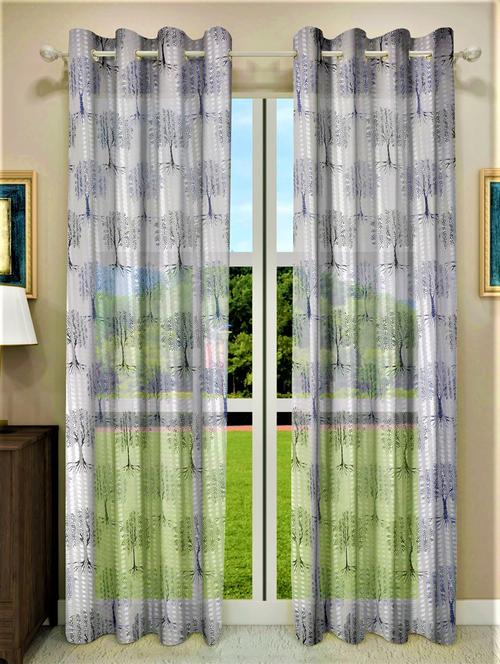 floral motif printed curtains - 18606875 - Very Small Image - 1