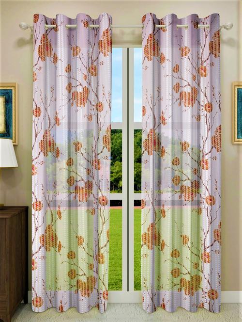 floral motif printed curtains - 18606877 - Very Small Image - 1