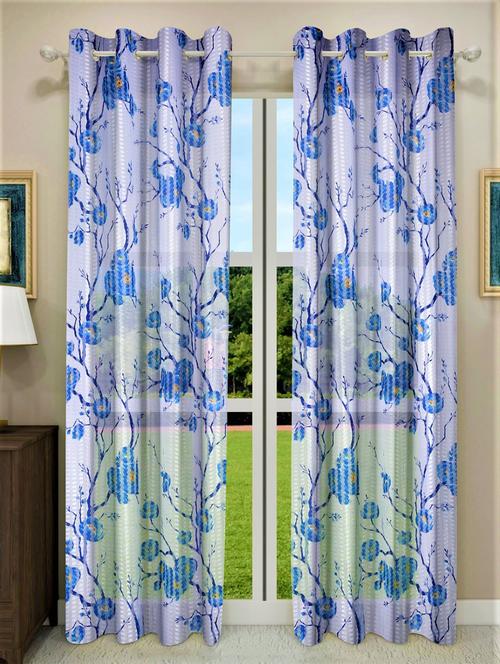 floral motif printed curtains - 18606878 - Very Small Image - 1
