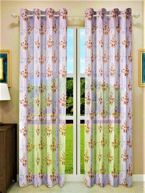 floral motif printed curtains - 18606881 - Very Small Image - 1