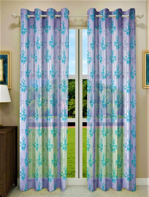 floral motif printed curtains - 18606882 - Very Small Image - 1