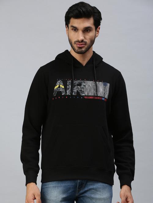 hooded chest print sweatshirt - 18606949 - Very Small Image - 1