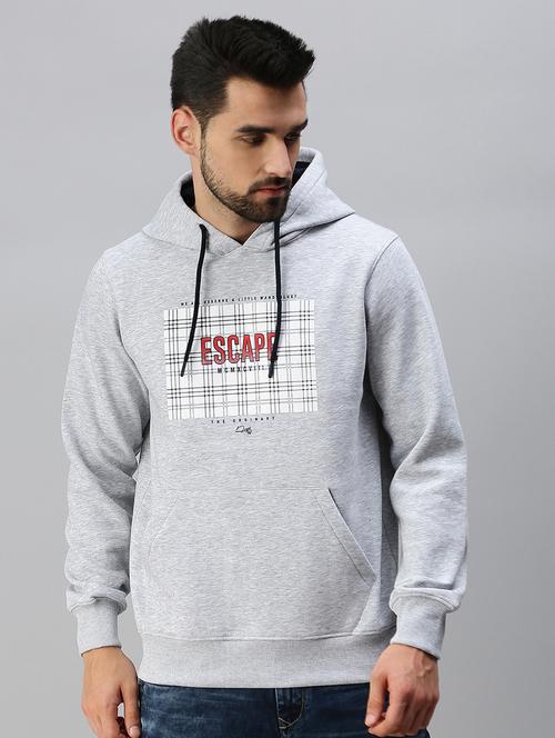 hooded chest print sweatshirt - 18606953 - Very Small Image - 1