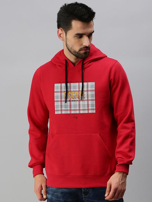 hooded chest print sweatshirt - 18606954 - Very Small Image - 1