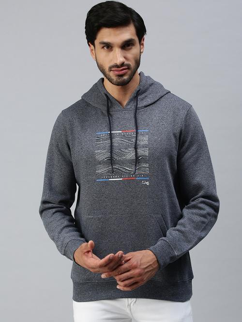 hooded chest print sweatshirt - 18606962 - Very Small Image - 1