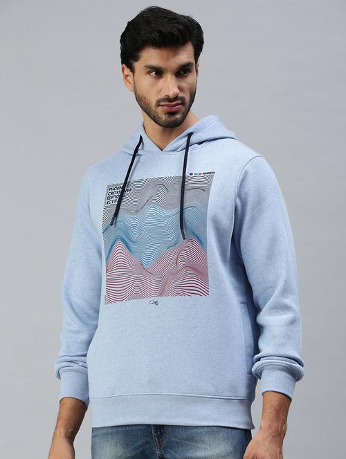 hooded chest print sweatshirt - 18606964 - Very Small Image - 1