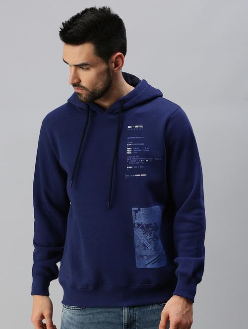 hooded front print sweatshirt - 18606971 - Very Small Image - 1
