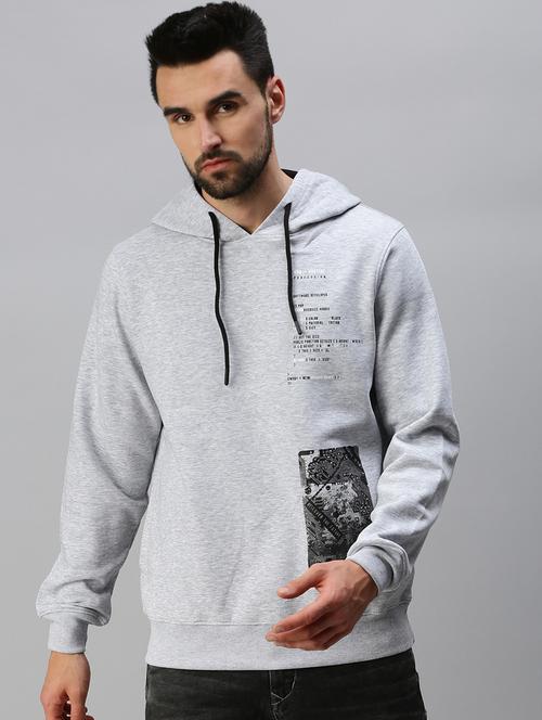 hooded front print sweatshirt - 18606972 - Very Small Image - 1